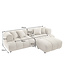 Invicta Interior Sofa ADLON 255cm 3-zits XXL bouclé champagne greige - 44074
