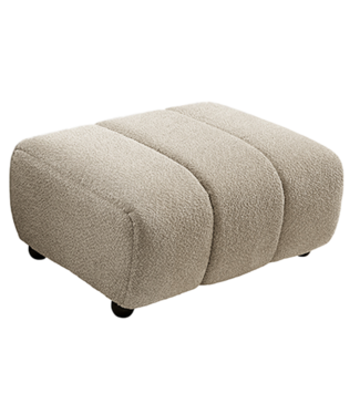 Invicta Interior Kruk ADLON 100cm bouclé champagne greige - 44176