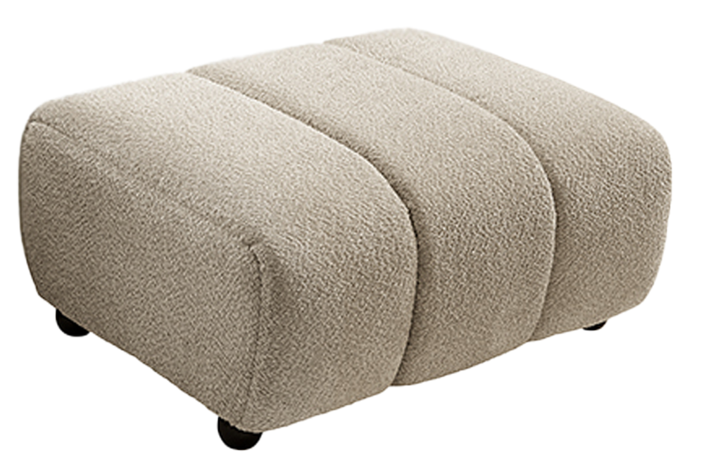 Kruk ADLON 100cm bouclé champagne greige - 44176