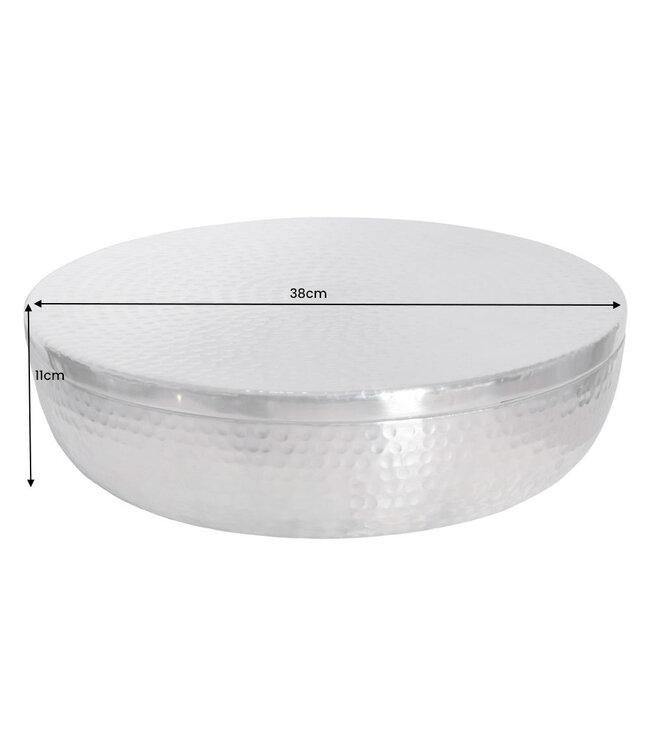 Invicta Interior Schaal ORIENT met deksel 40cm aluminium zilver - 44474