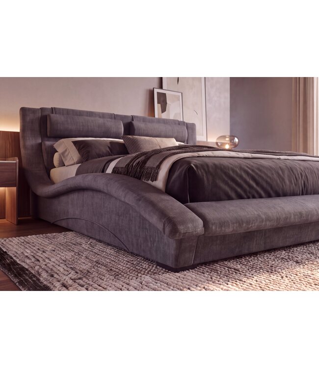 Invicta Interior Bed SWING 180x200cm vogue velvet grijs - 44514