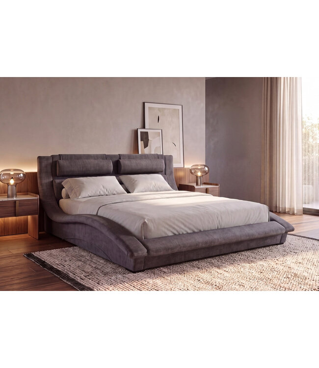 Invicta Interior Bed SWING 160x200cm vogue velvet grijs - 44571