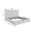 Invicta Interior Bed PARIS CHESTERFIELD 180x200cm bouclé grijs - 44575