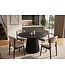 Invicta Interior Eettafel VALHALLA WOOD ø 120cm rond eikenhout fineer zwart - 45056