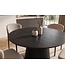 Invicta Interior Eettafel VALHALLA WOOD ø 120cm rond eikenhout fineer zwart - 45056