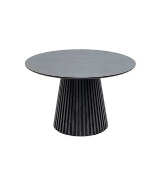 Invicta Interior Eettafel VALHALLA WOOD Ø 140cm rond eikenhout fineer zwart - 45057