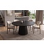 Invicta Interior Eettafel VALHALLA WOOD Ø 140cm rond eikenhout fineer zwart - 45057
