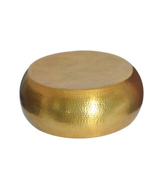 Invicta Interior Salontafel ORIENT 80cm rond messing hamerslageffect handgemaakt - 45663