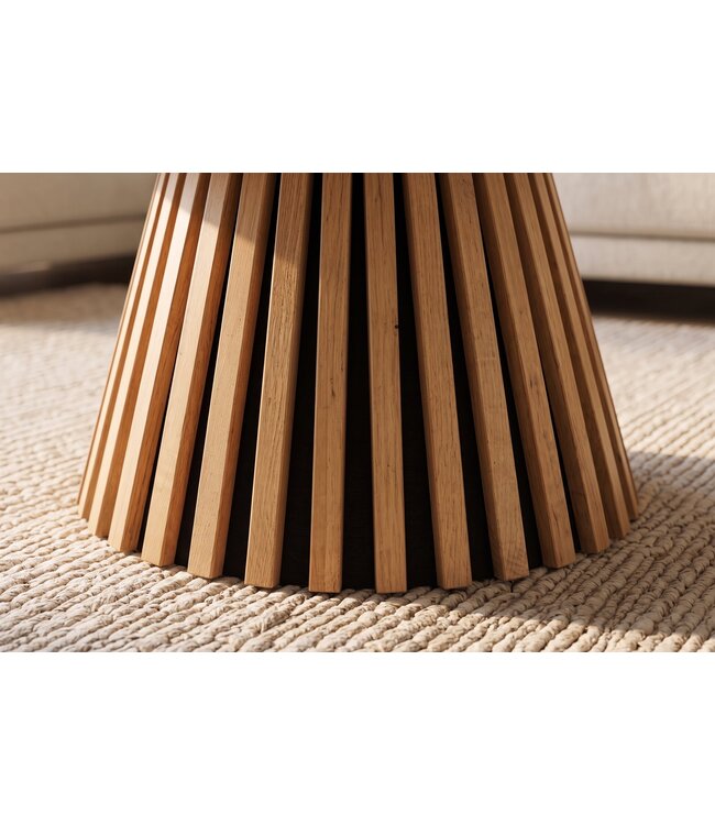 Invicta Interior Salontafel VALHALLA WOOD Ø 70cm rond eiken hout fineer naturel - 45894