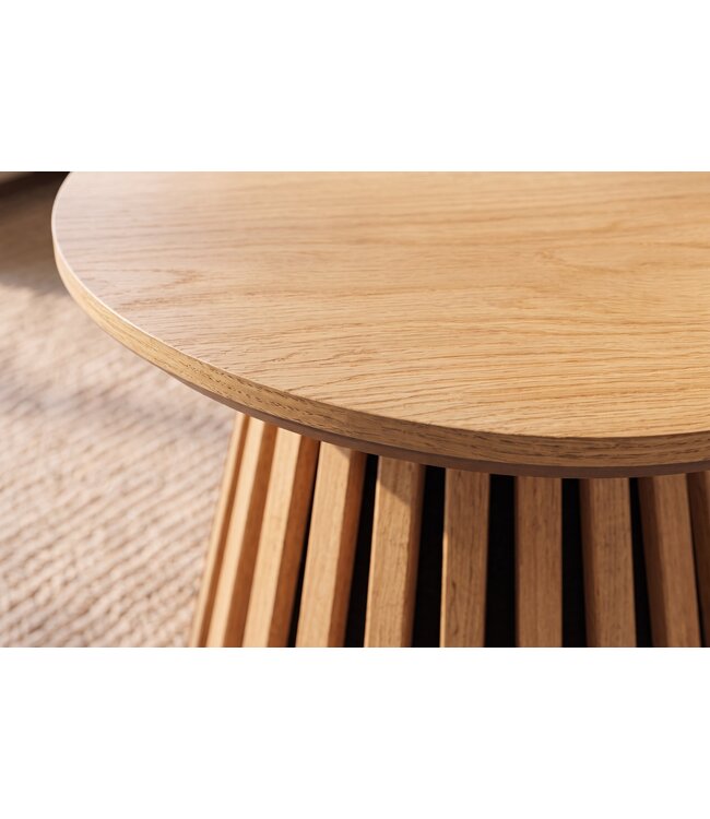 Invicta Interior Salontafel VALHALLA WOOD Ø 50cm rond eikenhout fineer naturel - 45895