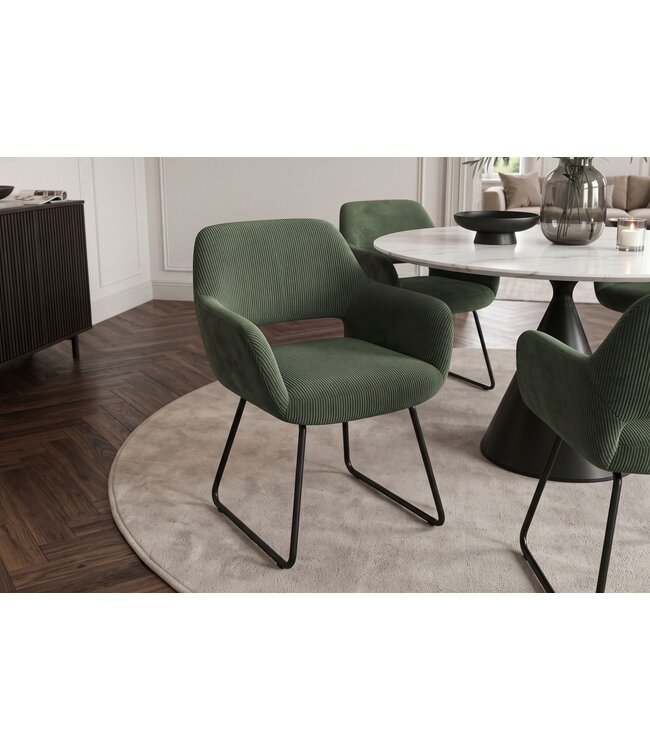 Invicta Interior Stoel MUSTANG met armleuningen koord groen - 46417