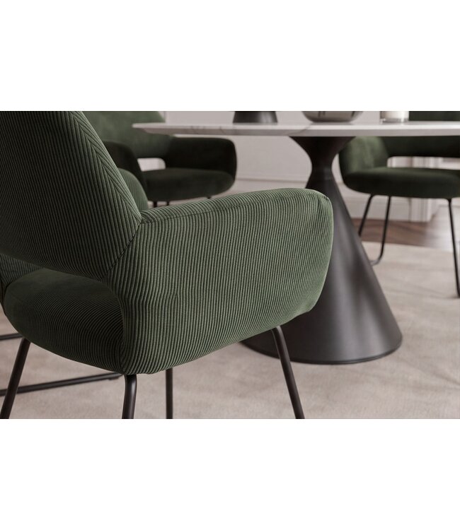 Invicta Interior Stoel MUSTANG met armleuningen koord groen - 46417