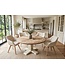 Invicta Interior Eettafel HAMPTONS 140cm rond gerecycled grenen hout lichtbruin crèmekleurig - 46791