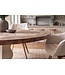 Invicta Interior Eettafel HAMPTONS 140cm rond gerecycled grenen hout lichtbruin crèmekleurig - 46791
