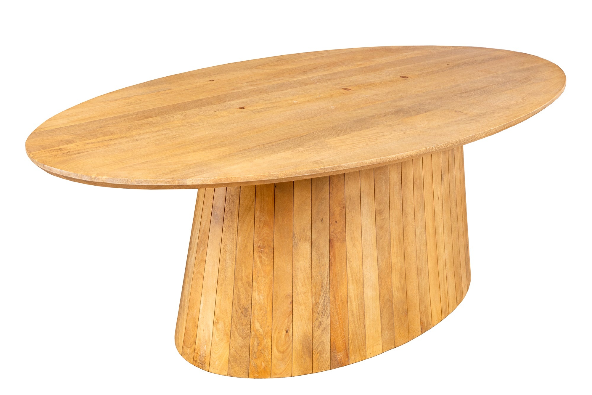 Eettafel ART DECO 220cm ovaal blad mangohout natuurlijk crème - 47608