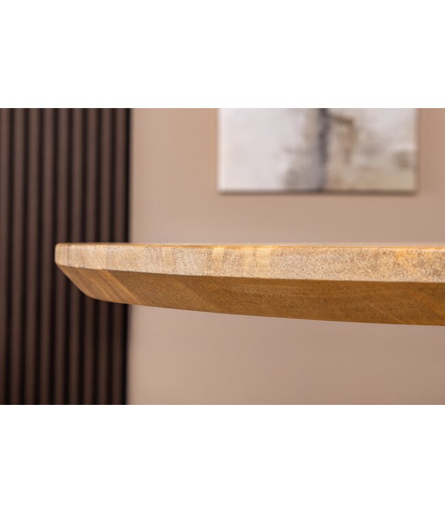 Invicta Interior Eettafel ART DECO 220cm ovaal blad mangohout natuurlijk crème - 47608