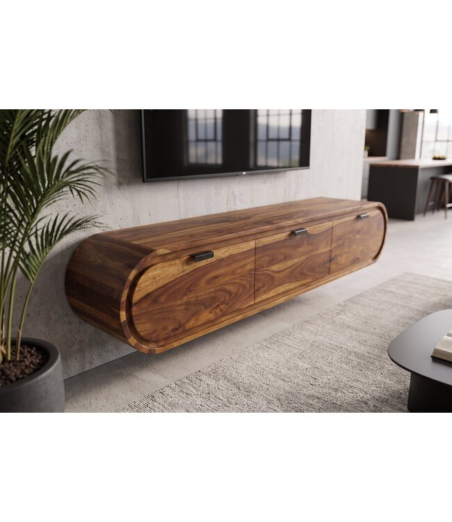 Invicta Interior TV-meubel ORGANIC 160cm hangend sheesham hout bruin - 47755