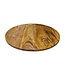 Invicta Interior Draaitafel MAKASSAR 50cm 360° sheesham wood bruin stone finish - 47761