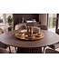 Invicta Interior Draaitafel MAKASSAR 50cm 360° sheesham wood bruin stone finish - 47761