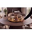 Invicta Interior Draaitafel MAKASSAR 50cm 360° sheesham wood bruin stone finish - 47761