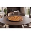 Invicta Interior Draaitafel MAKASSAR 50cm 360° sheesham wood bruin stone finish - 47761