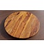 Invicta Interior Draaitafel MAKASSAR 50cm 360° sheesham wood bruin stone finish - 47761