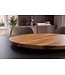 Invicta Interior Draaitafel MAKASSAR 50cm 360° sheesham wood bruin stone finish - 47761