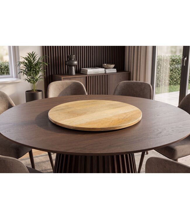 Invicta Interior Draaitafel MAKASSAR 50cm 360° mangohout naturel - 47763
