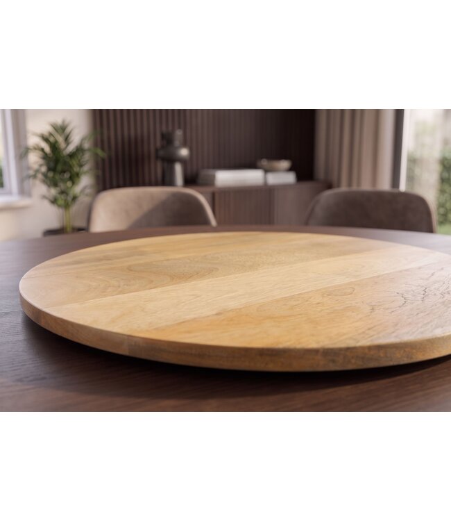 Invicta Interior Draaitafel MAKASSAR 50cm 360° mangohout naturel - 47763