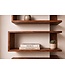 Invicta Interior Hoekplank SURREAL 55/60/65cm set van 3 sheesham hout bruin stone finish - 47766