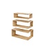 Invicta Interior Hoekplank SURREAL 55/60/65cm set van 3 mangohout naturel - 47767