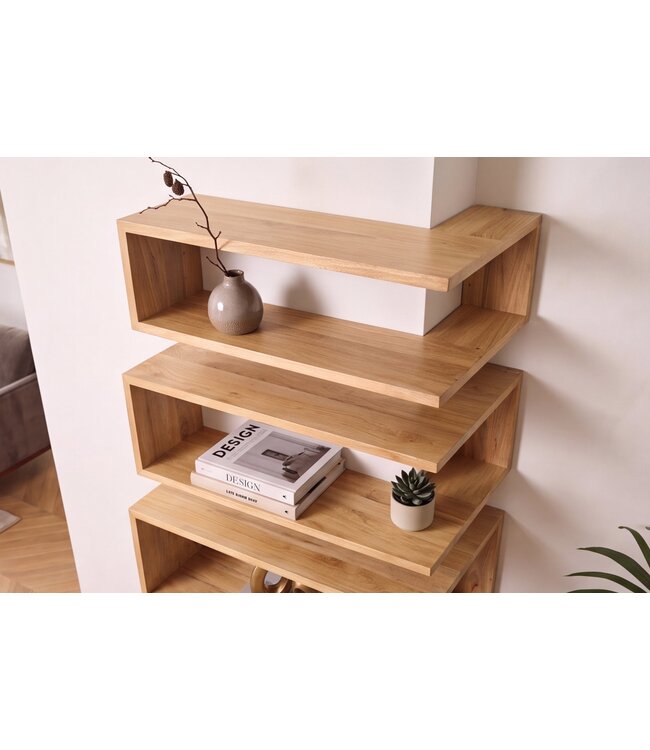 Invicta Interior Hoekplank SURREAL 55/60/65cm set van 3 mangohout naturel - 47767