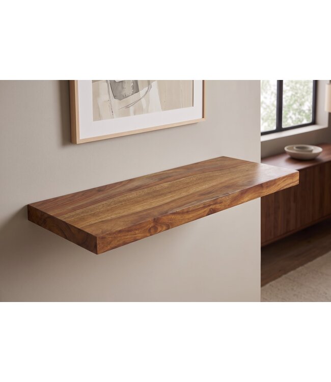 Invicta Interior Wandplank PURE 60cm sheesham hout bruin stone finish - 47774