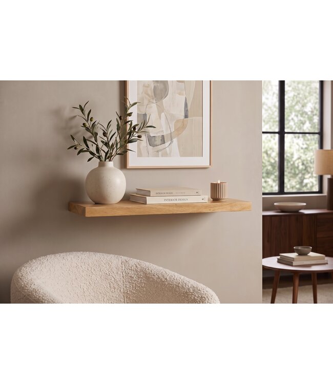 Invicta Interior Wandplank PURE 60cm mangohout naturel crème afwerking - 47775