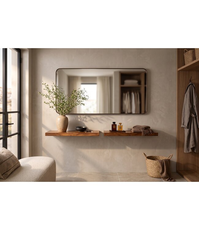 Invicta Interior Wandplank PURE 80cm sheesham hout bruin stone finish - 47776