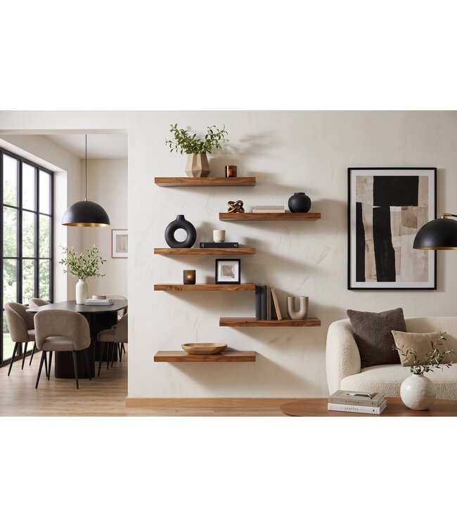 Invicta Interior Wandplank PURE 80cm sheesham hout bruin stone finish - 47776