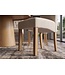 Invicta Interior Stoel CASA met nekrol plat geweven stof beige - 48356