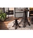 Invicta Interior Barkruk PARIS LOFT verstelbaar 47-77cm mangohout donkerbruin zwart - Eiffeltoren Design - 48438