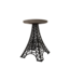 Invicta Interior Bartafel PARIS LOFT 105cm Eiffeltoren design mangohout donkerbruin zwart - 48439