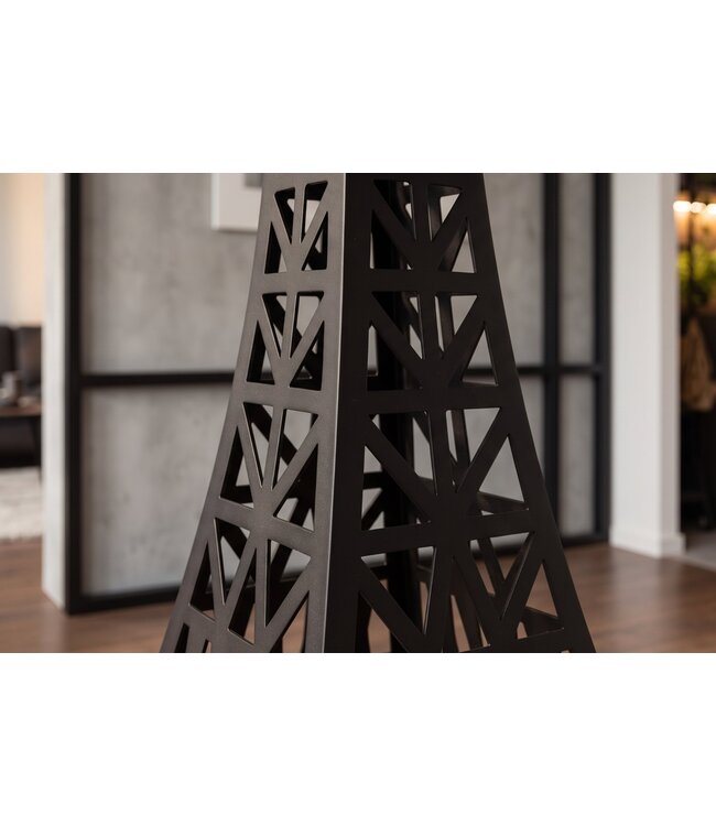 Invicta Interior Bartafel PARIS LOFT 105cm Eiffeltoren design mangohout donkerbruin zwart - 48439