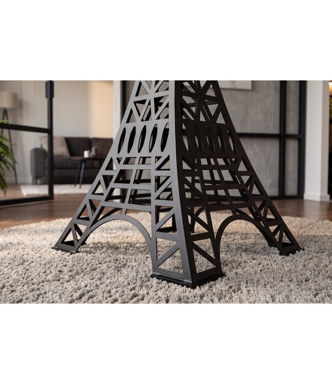 Invicta Interior Bartafel PARIS LOFT 105cm Eiffeltoren design mangohout donkerbruin zwart - 48439