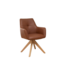 Invicta Interior Draaistoel ALMARA 360° met automatische terugkeer, armleuningen, zak-veersysteem, leer cognacbruin - 48568