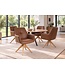 Invicta Interior Draaistoel ALMARA 360° met automatische terugkeer, armleuningen, zak-veersysteem, leer cognacbruin - 48568