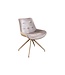 Invicta Interior Fauteuil DIVANI retrostijl fluweel microvezel champagne beige - 48607