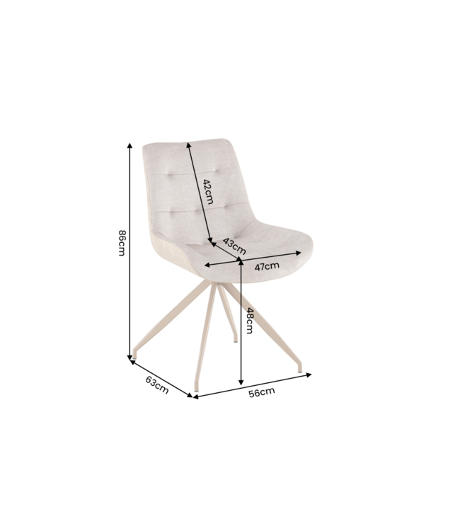 Invicta Interior Fauteuil DIVANI retrostijl fluweel microvezel champagne beige - 48607