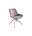 Invicta Interior Retro velours fauteuil DIVANI in taupe beige - 48608