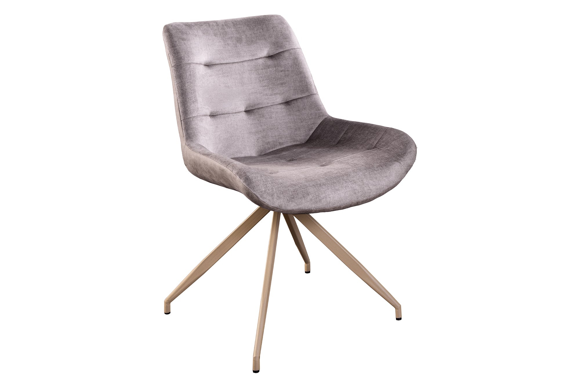Retro velours fauteuil DIVANI in taupe beige - 48608