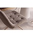 Invicta Interior Retro velours fauteuil DIVANI in taupe beige - 48608