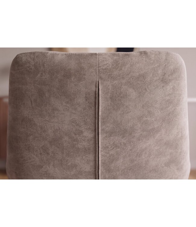 Invicta Interior Retro velours fauteuil DIVANI in taupe beige - 48608