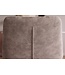 Invicta Interior Retro velours fauteuil DIVANI in taupe beige - 48608
